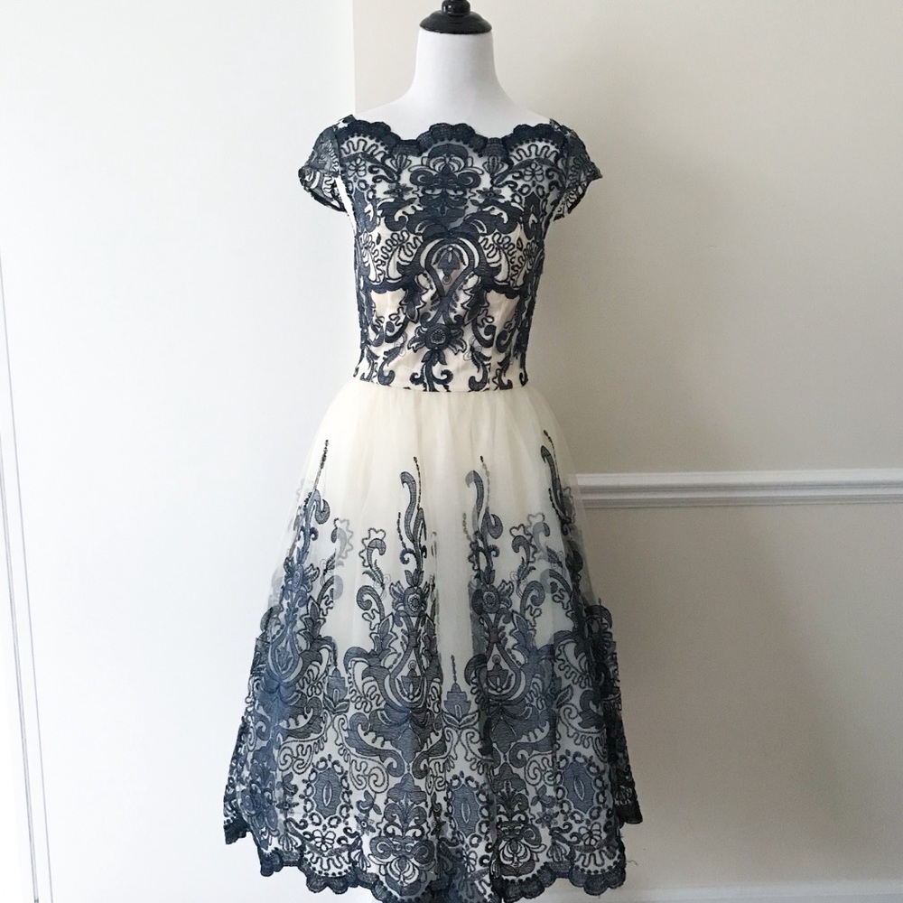 Chi Chi London Lace Overlay Dress